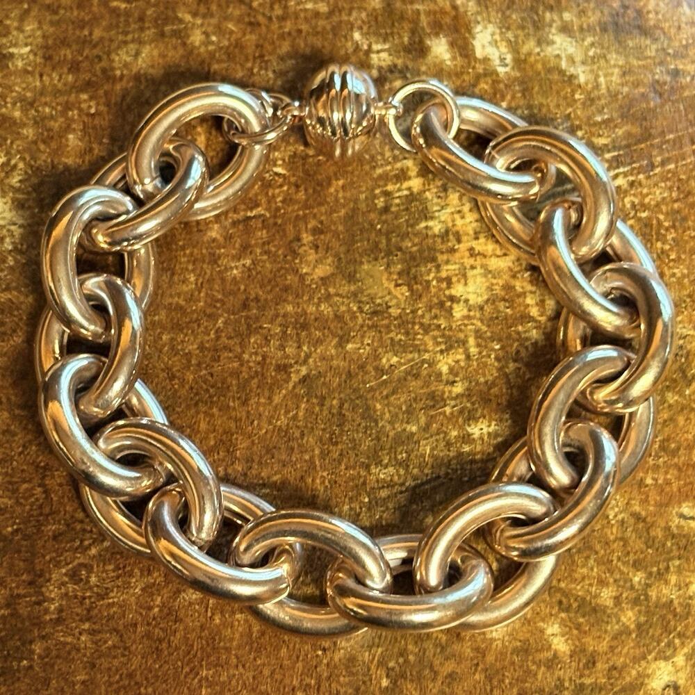 NWOT Bronze Milor Oval Linked Bracelet Made in Italy 7.75 Inches